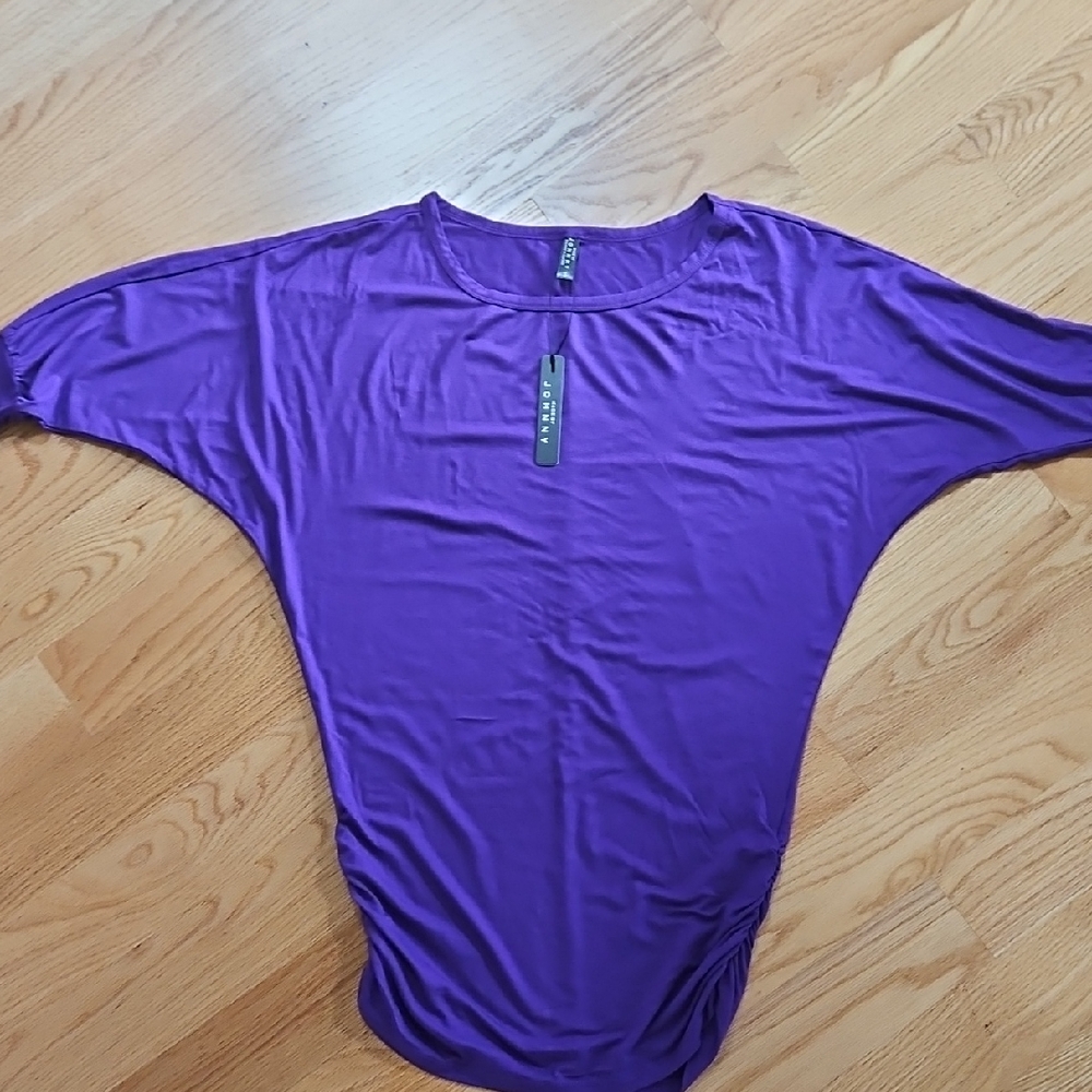 Zara Vibrant Purple Short Sleeve Top